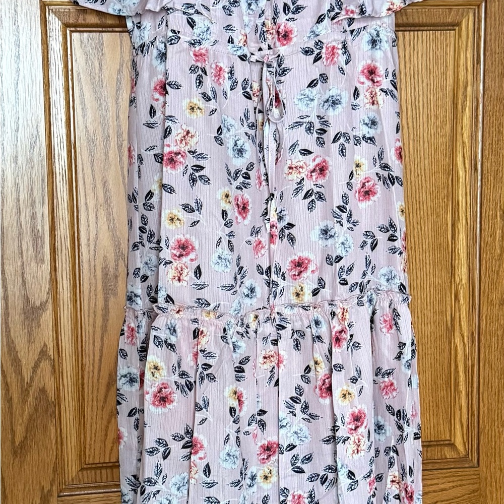 Hayden Floral Maxi Dress - Pink and Red